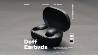 Doff Wireless Earbuds Banner - Shop Earbuds at Zoobolt