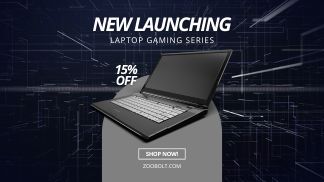 New Launching Laptop Gaming Series 15 Percent Off Banner - Zoobolt