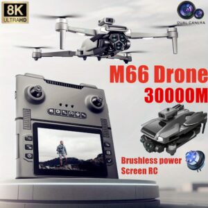 Foldable 5G WiFi Brushless Drone with 4.3-inch Foldable Screen, Optical Flow Positioning