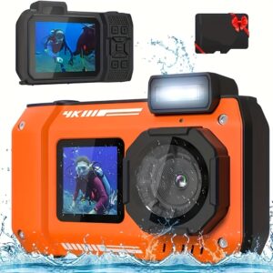 Upgraded 8K 70MP Dual-Screen Underwater Camera