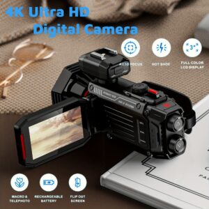 Professional Portable 4K HD Resolution Digital Camcorder
