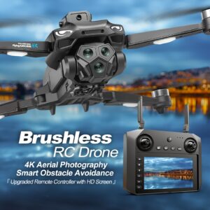 Foldable FPV RC Drone. 4.5-inch Screen, 4K Camera