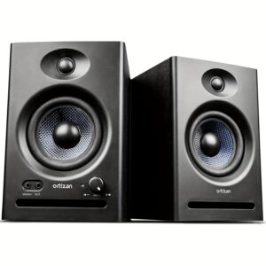 Ortizan C7 Dual-Mode Active BT 5.3 Bookshelf Speakers, 2.0 Stereo Active Near Field