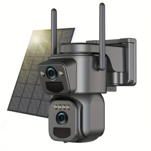 High Quality [10x Zoom] 360-degree Low-power CCTV Solar Panel Battery