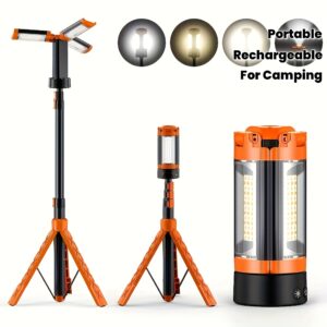 1pc B B BRIGHT Rechargeable Work Light with Stand, Wireless Portable Camping Lamp, Tripod Light, Suitable for Camping