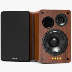 Saiyin Bluetooth Bookshelf Speakers for Record Player