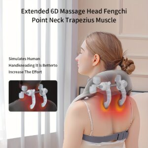 Shiatsu Neck Massager, Shoulder And Neck Massager with Heating Function, Intelligent Timing